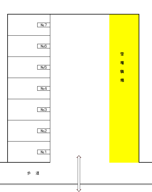 厚別西2条1丁目の駐車配置図