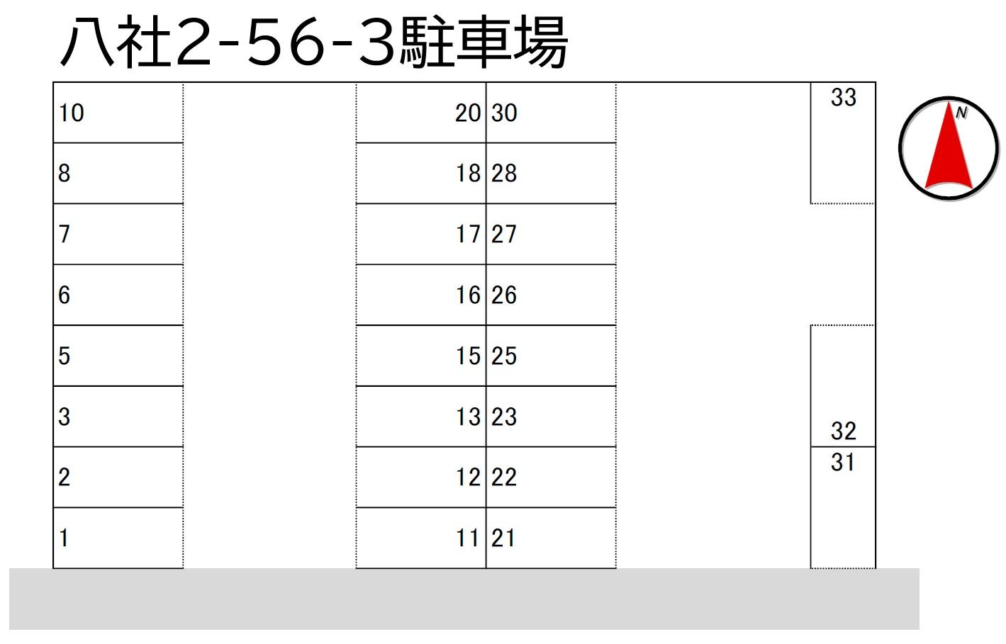 八社2-56-3駐車場の駐車配置図