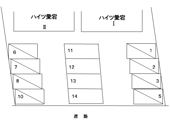 愛宕下町駐車場の駐車配置図