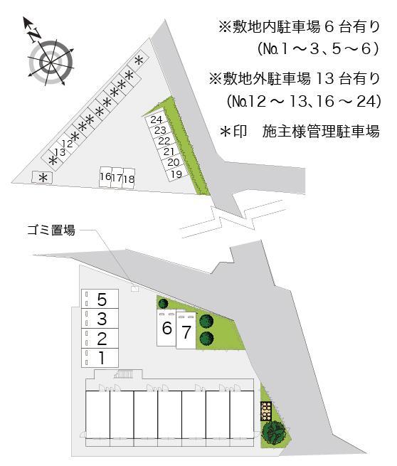 永井Ⅱ(9138)の駐車配置図