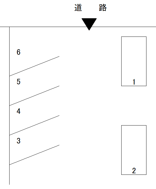 大町２丁目パーキングの駐車配置図