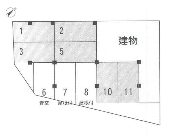 日之出Ｔ駐車場の駐車配置図