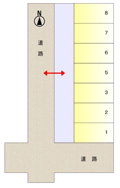 天神町1丁目ＧＹガレージの駐車配置図