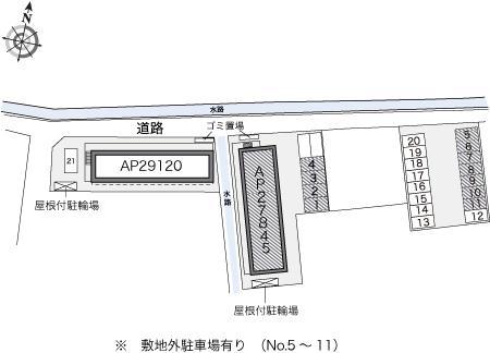 エヴァ(27845)　敷地外駐車場の駐車配置図