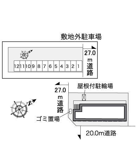 Ｔ＆Ｓ(36334)　敷地外駐車場の駐車配置図
