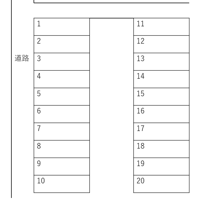 蜆塚４丁目　鈴木Ｐの駐車配置図