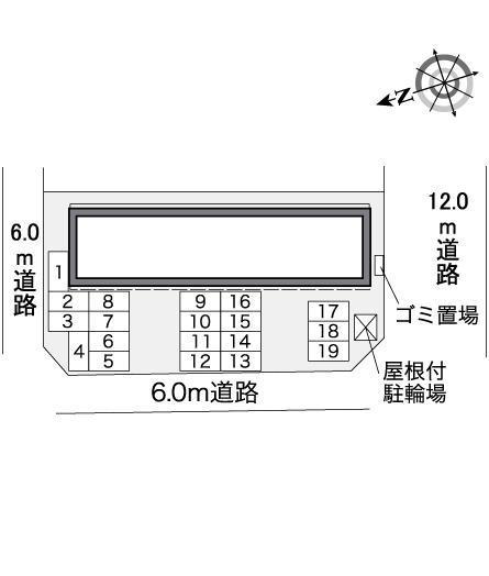 Ｎ　フロント(36777)の駐車配置図