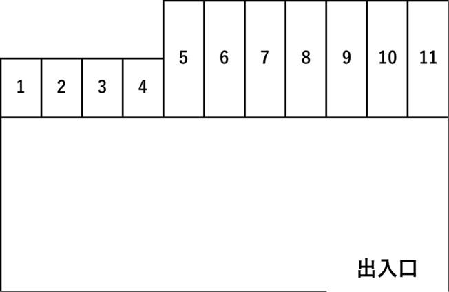 常行月極駐車場の駐車配置図