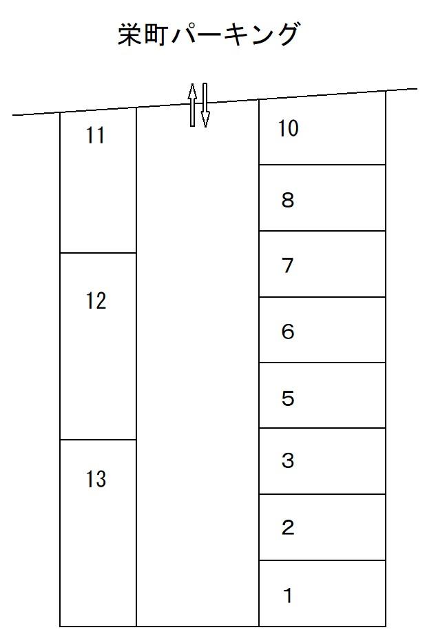 栄町パーキングの駐車配置図