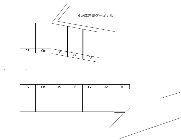 Ｍパーク天保山の駐車配置図