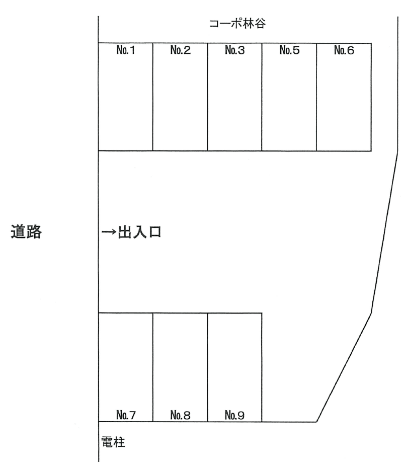 佐藤駐車場の駐車配置図