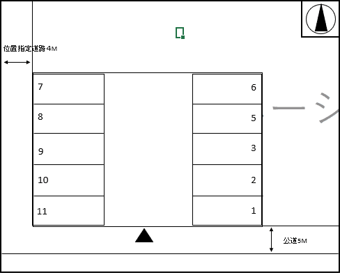 オモテ駐車場の駐車配置図