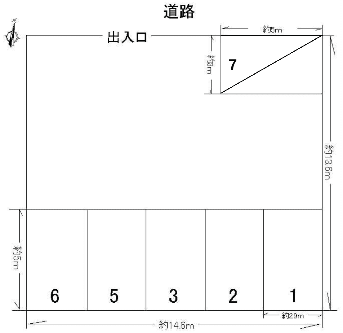 ゆあす駐車場の駐車配置図