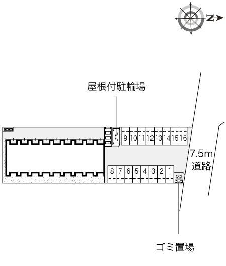 アメニティテラス(53543)の駐車配置図
