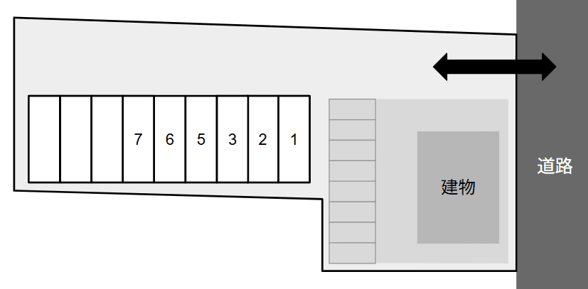 鈴木大型専用駐車場の駐車配置図