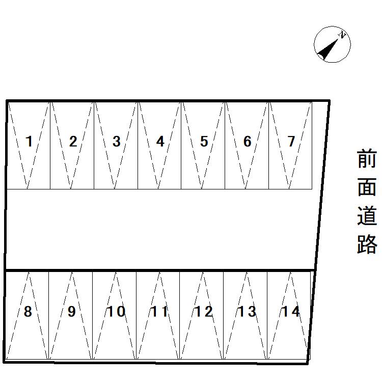 東瑞江1-47駐車場の駐車配置図