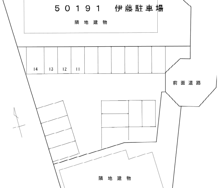 【50191】伊藤駐車場の駐車配置図