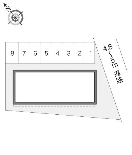 若松(13643)の駐車配置図