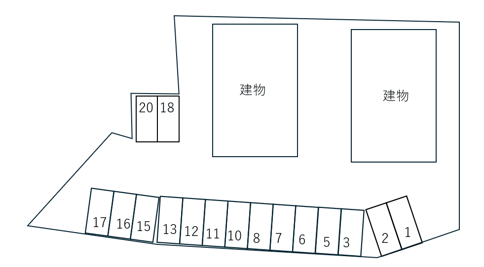Ｖｉｌｌａ　Ｓｈｉｎｓｅｉ　Ａ・Ｂ別駐車場の駐車配置図