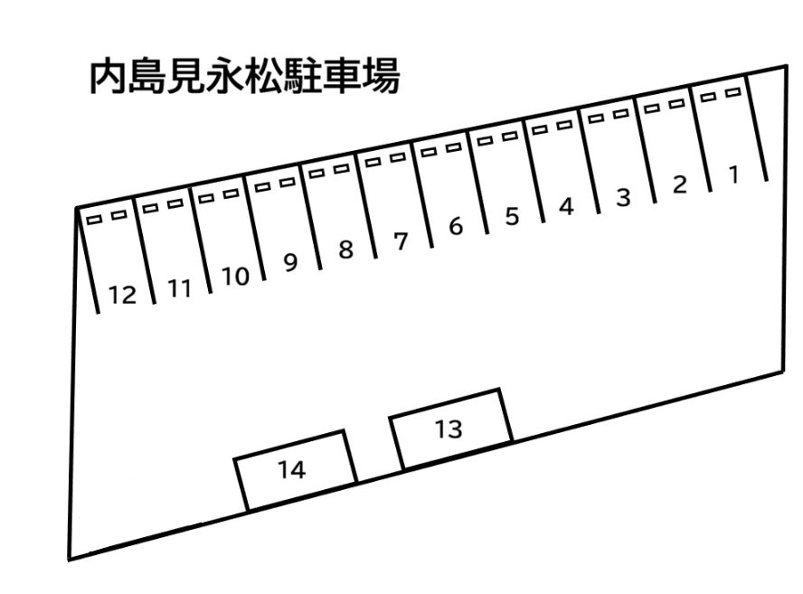 内島見永松駐車場の駐車配置図