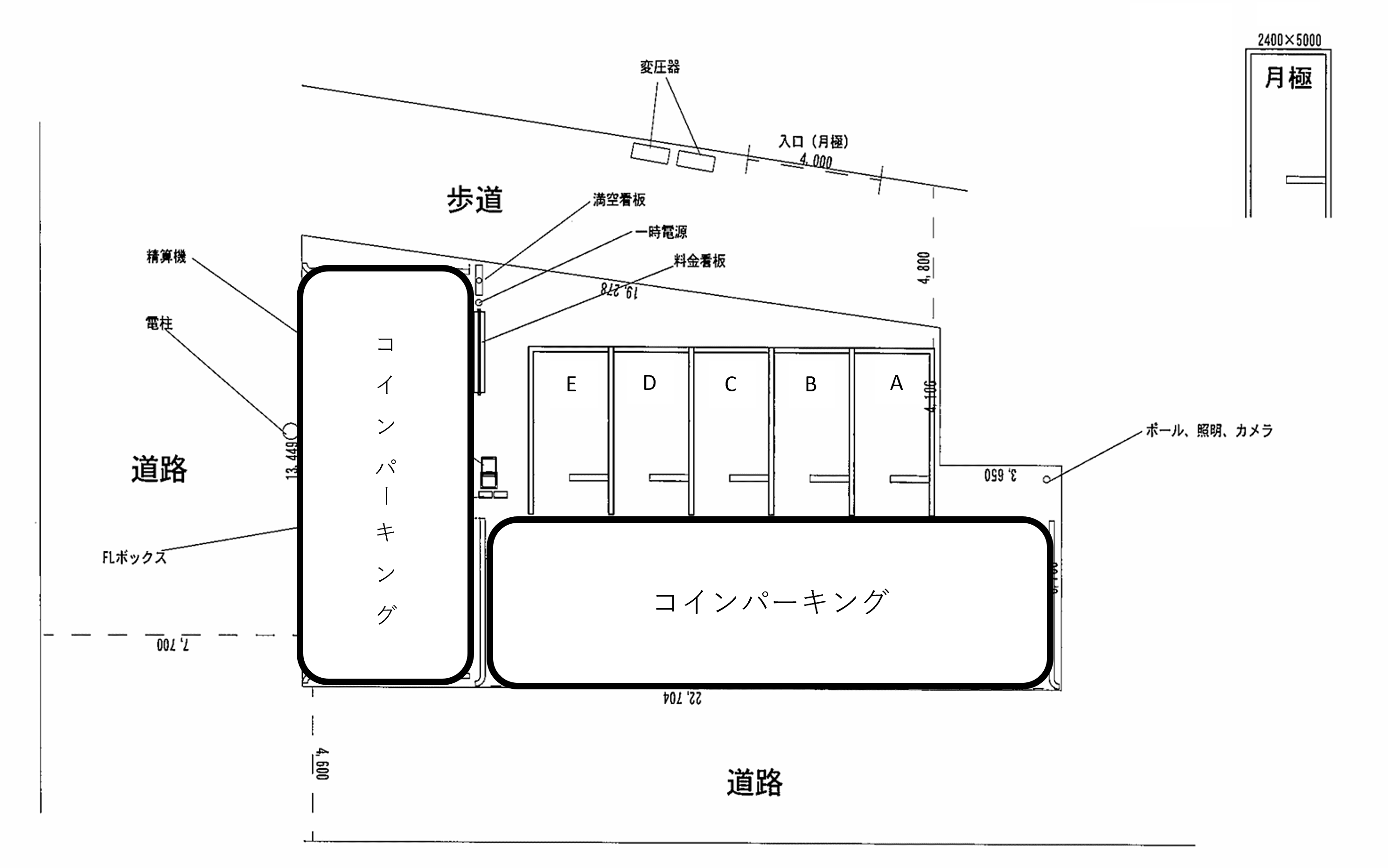 HKR尾張町月極駐車場の駐車配置図