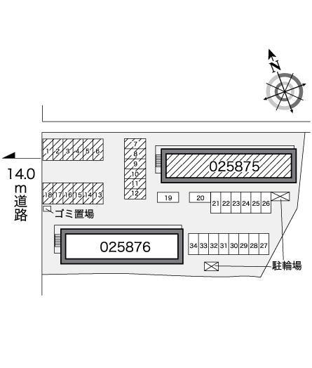 チャーム　Ⅰ(25875)の駐車配置図