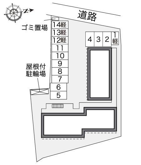Ｋ２セカンド(41138)の駐車配置図