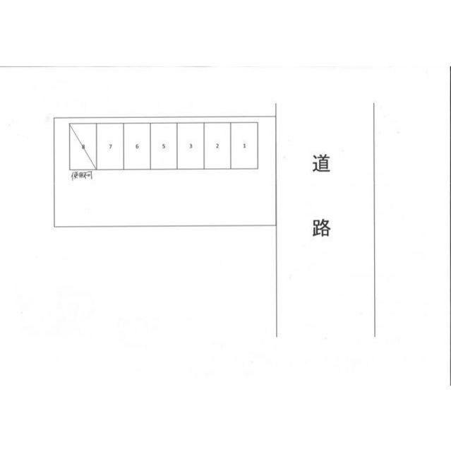 上荒屋6丁目月極駐車場の駐車配置図