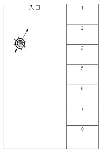 堀の内パーキングの駐車配置図