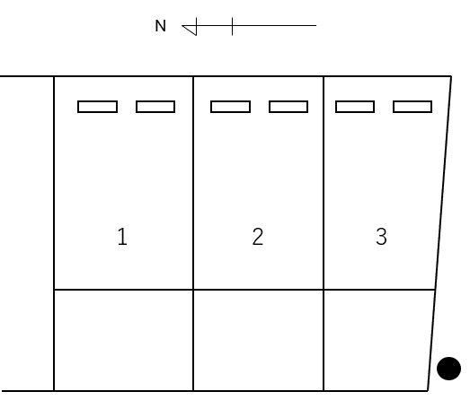 矢作駐車場の駐車配置図
