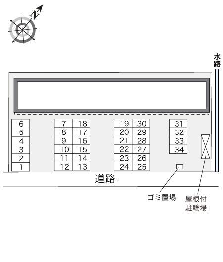 福井Ⅱ(34077)の駐車配置図