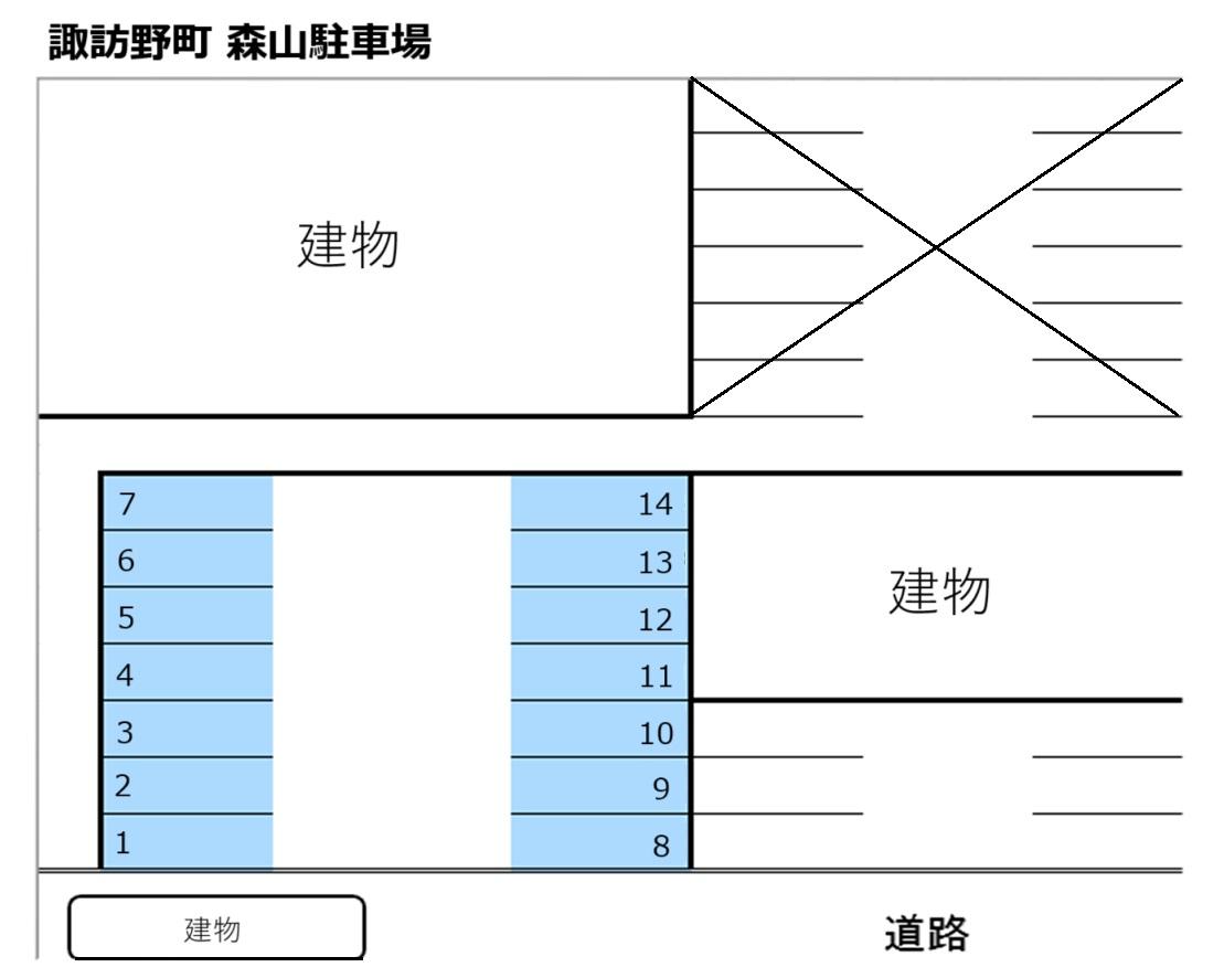 諏訪野町　森山駐車場の駐車配置図