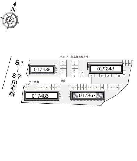ＳＨＩＲＯＹＡＭＡⅤ(17367)の駐車配置図
