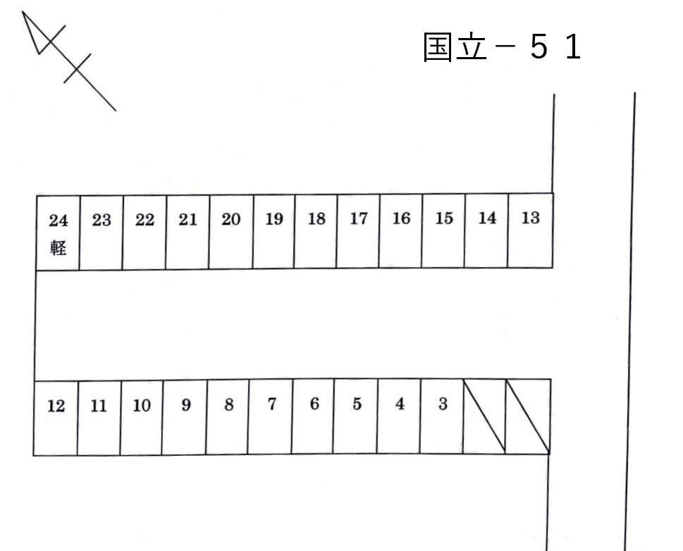 JA国立－５１の駐車配置図