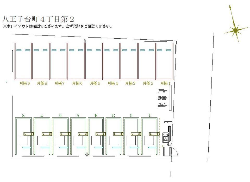 八王子台町４丁目第２の駐車配置図