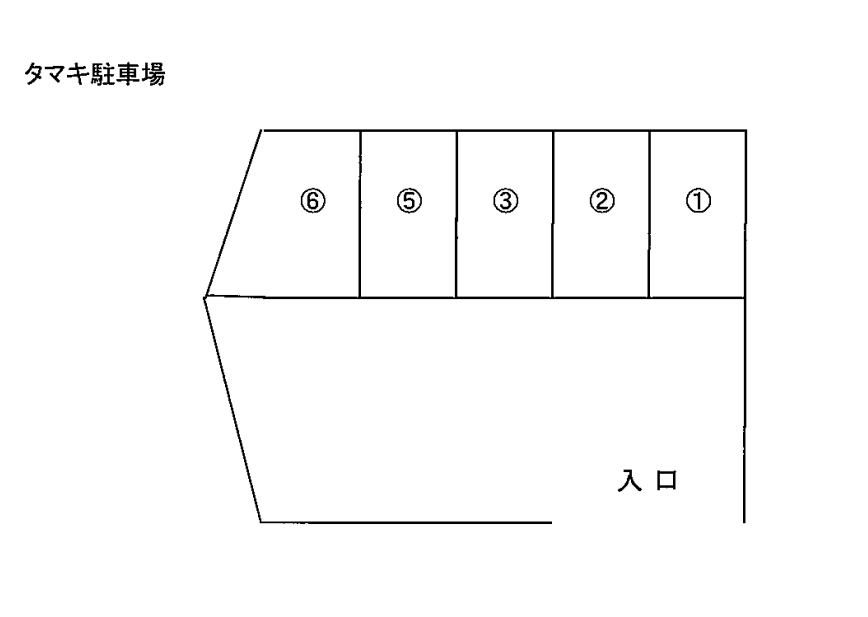 タマキ駐車場の駐車配置図