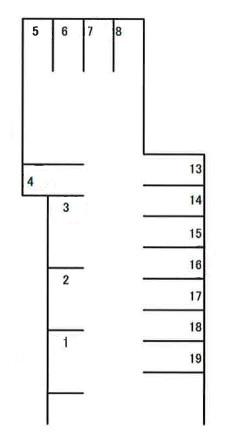 A.OKADA駐車場の駐車配置図