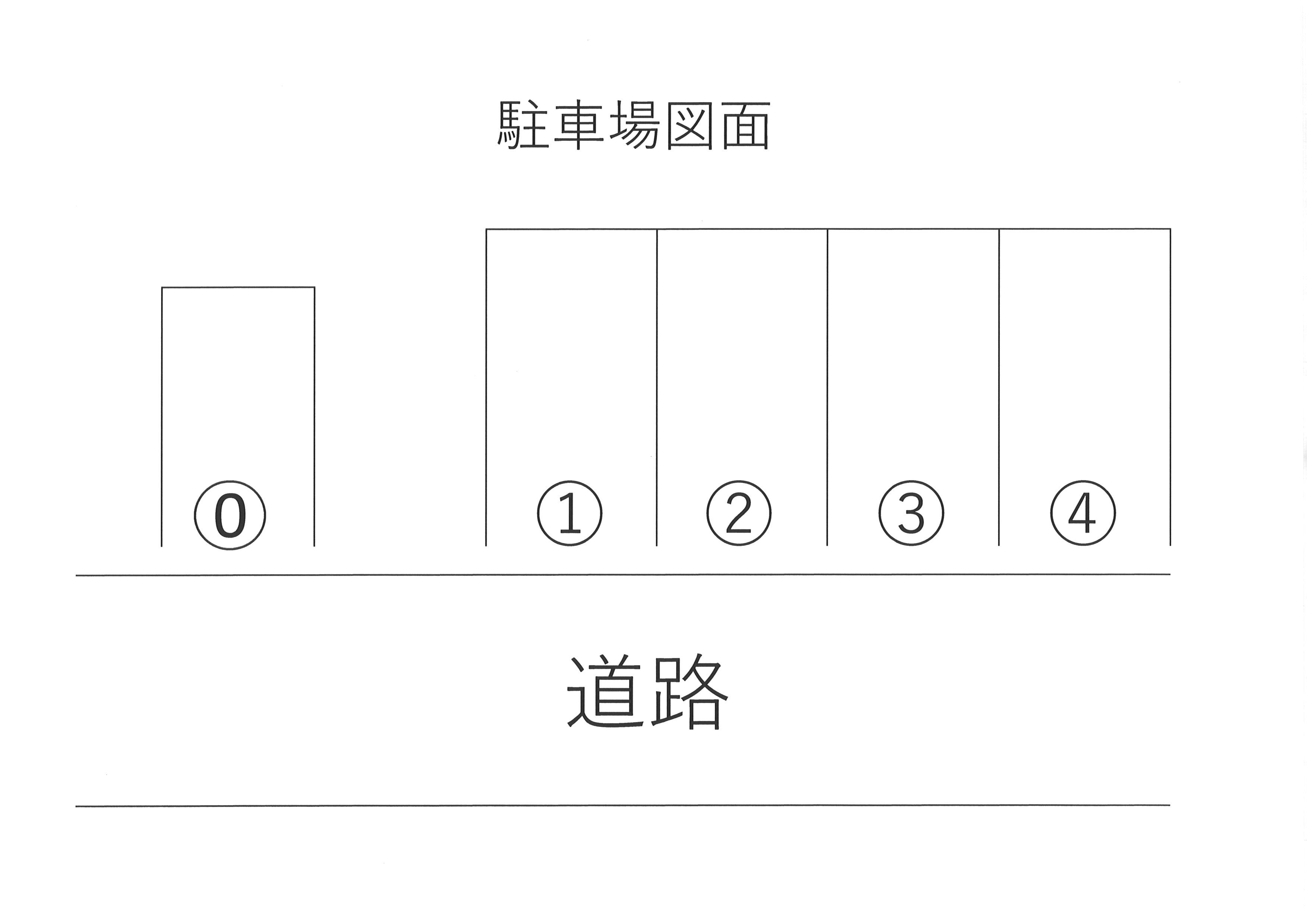 野上駐車場（日吉町）の駐車配置図