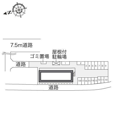 クレール倉吉(24672)の駐車配置図