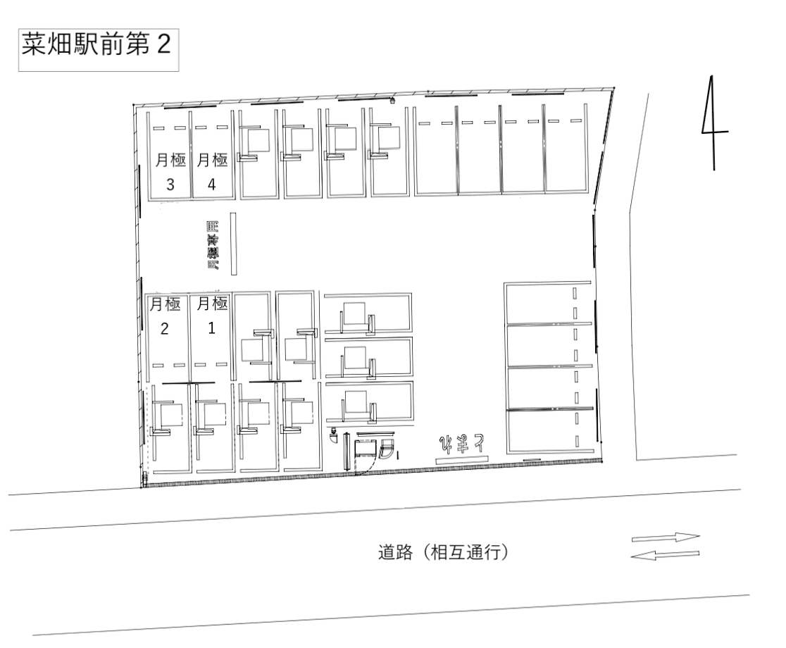 菜畑駅前第２の駐車配置図