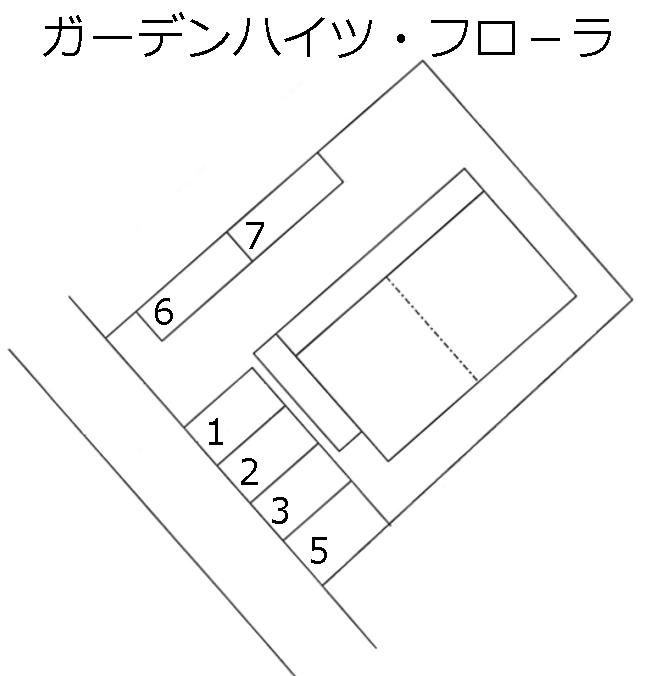 ガーデンハイツ・フロ－ラの駐車配置図