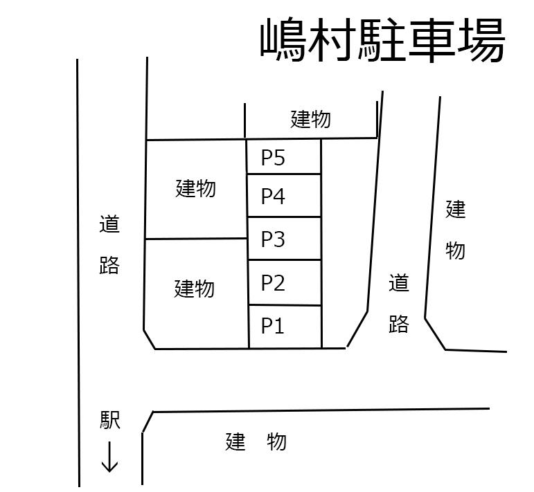 嶋村駐車場の駐車配置図