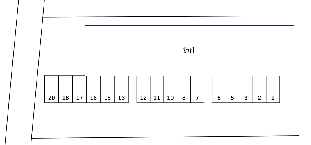 クレールシャンテの駐車配置図