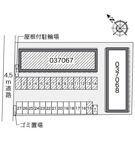 アベニールノムラⅡ(37067)の駐車配置図