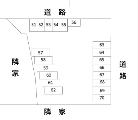 松美駐車場の駐車配置図