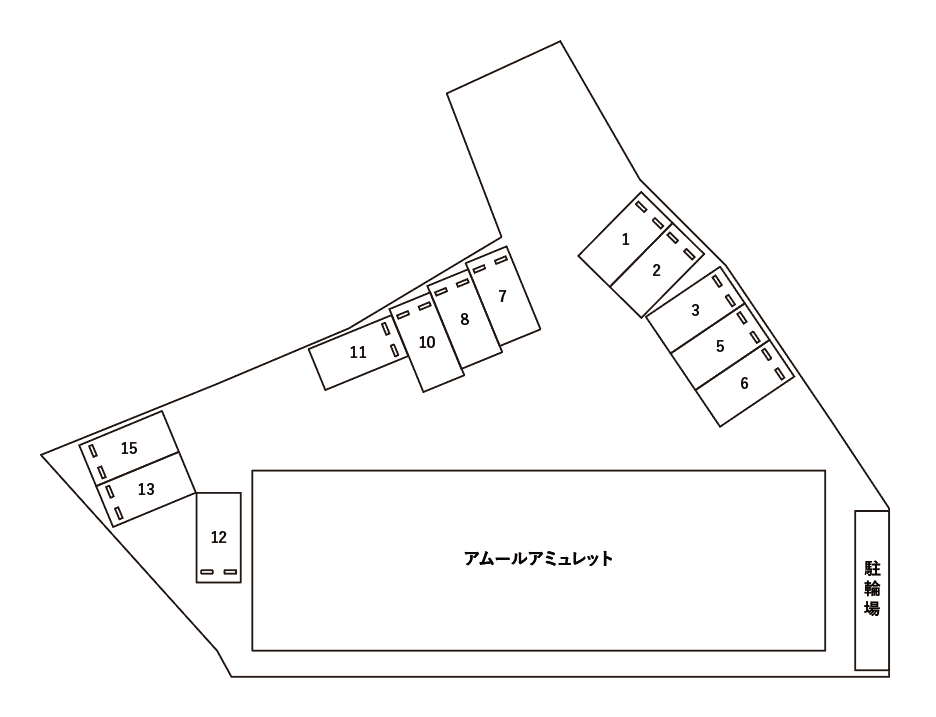 アムールアミュレットの駐車配置図