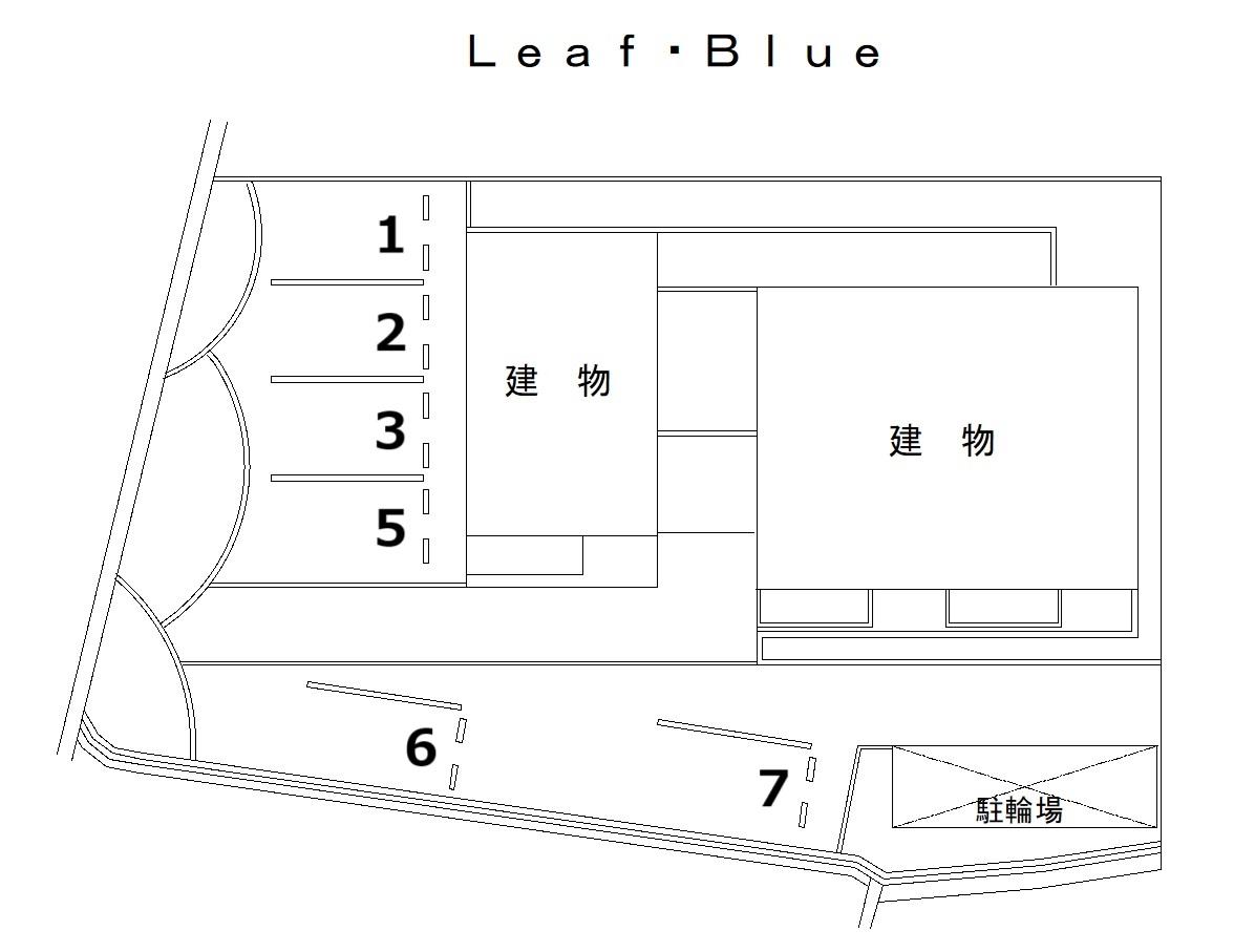 Ｌｅａｆ・Ｂｌｕｅの駐車配置図