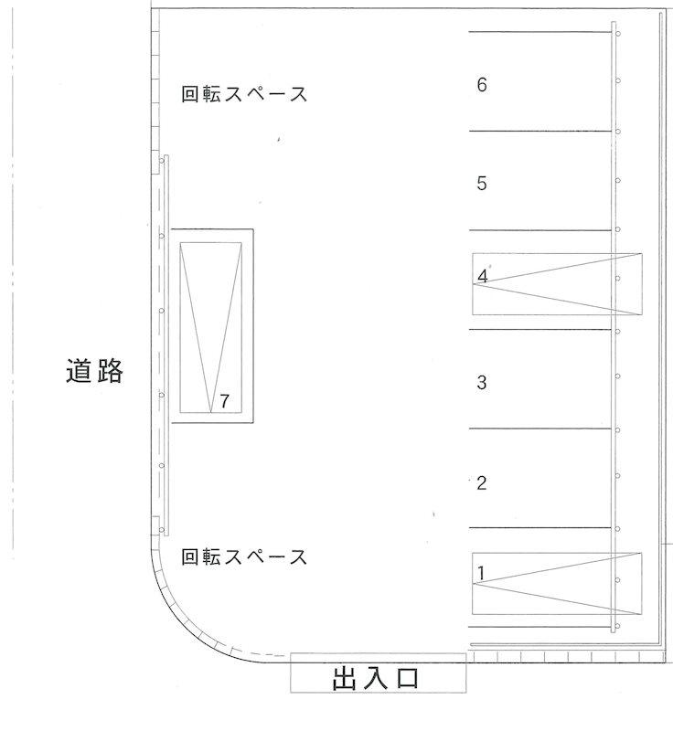 第４大塚駐車場の駐車配置図