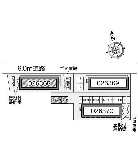 双柳１番館(26368)の駐車配置図