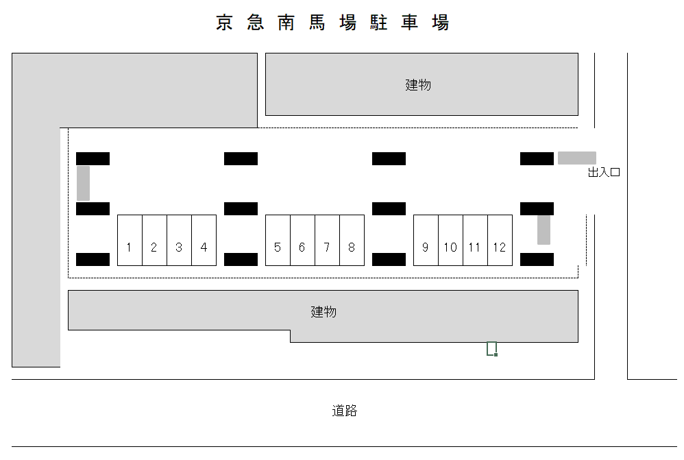 京急南馬場の駐車配置図